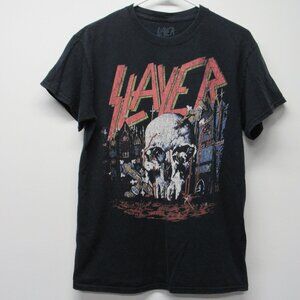 Slayer South of Heaven T Shirt Mens Medium Skull Graphic Black Short Sleeve